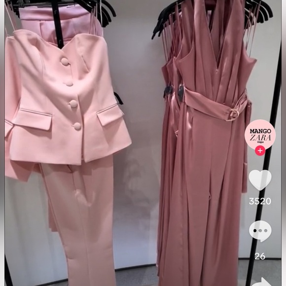 ZARA SATIN EFFECT JUMPSUIT WITH BELT - Picture 16 of 16